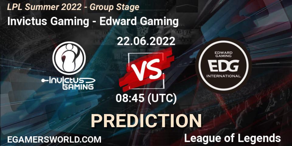 Invictus Gaming vs Edward Gaming: Betting TIp, Match Prediction. 22.06.22. LoL, LPL Summer 2022 - Group Stage