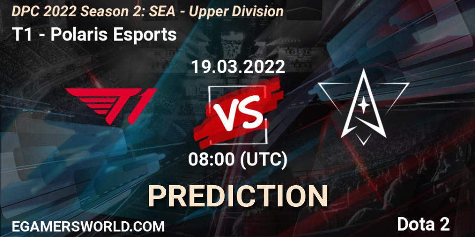 T1 vs Polaris Esports: Betting TIp, Match Prediction. 19.03.22. Dota 2, DPC 2021/2022 Tour 2 (Season 2): SEA Division I (Upper)