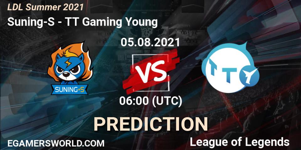 Suning-S vs TT Gaming Young: Betting TIp, Match Prediction. 05.08.21. LoL, LDL Summer 2021