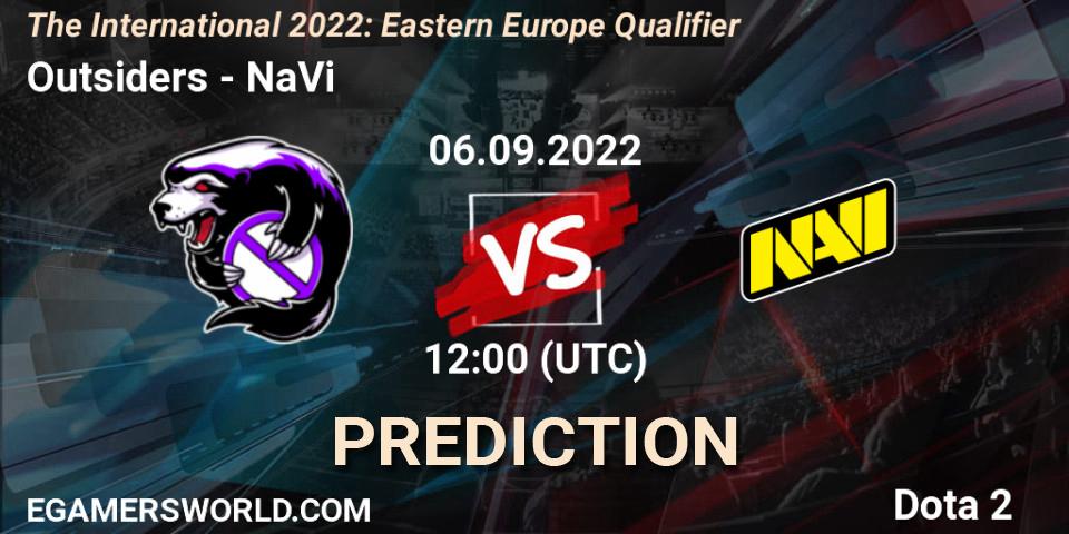 Outsiders vs NaVi: Betting TIp, Match Prediction. 06.09.22. Dota 2, The International 2022: Eastern Europe Qualifier