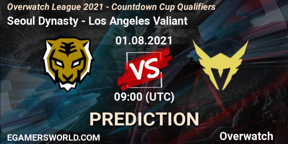 Seoul Dynasty vs Los Angeles Valiant: Betting TIp, Match Prediction. 01.08.21. Overwatch, Overwatch League 2021 - Countdown Cup Qualifiers