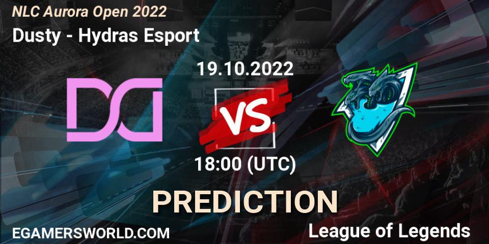 Dusty vs Hydras Esport: Betting TIp, Match Prediction. 19.10.22. LoL, NLC Aurora Open 2022