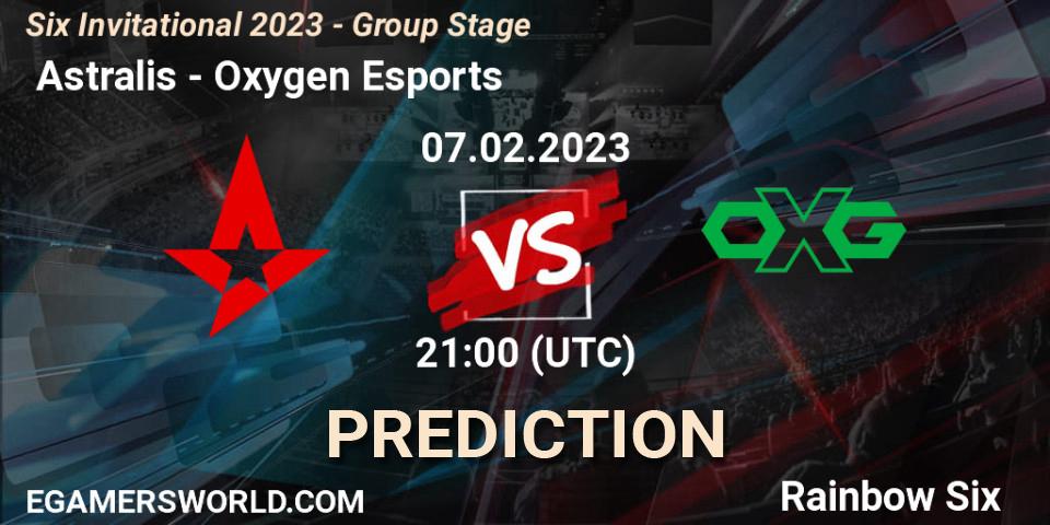  Astralis vs Oxygen Esports: Betting TIp, Match Prediction. 07.02.2023 at 21:15. Rainbow Six, Six Invitational 2023 - Group Stage