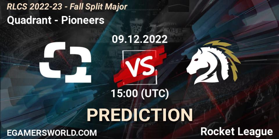 Quadrant vs Pioneers: Betting TIp, Match Prediction. 09.12.22. Rocket League, RLCS 2022-23 - Fall Split Major