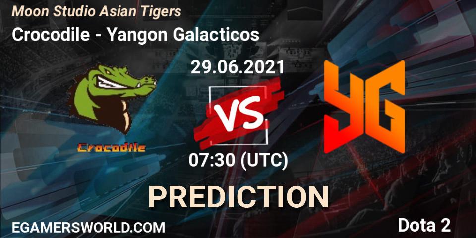 Crocodile vs Yangon Galacticos: Betting TIp, Match Prediction. 29.06.2021 at 07:58. Dota 2, Moon Studio Asian Tigers