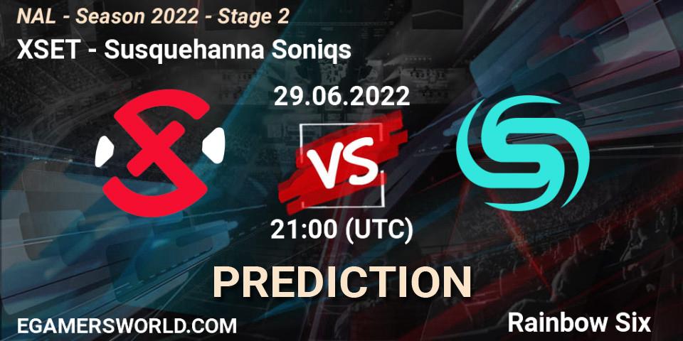 XSET vs Susquehanna Soniqs: Betting TIp, Match Prediction. 29.06.2022 at 21:00. Rainbow Six, NAL - Season 2022 - Stage 2