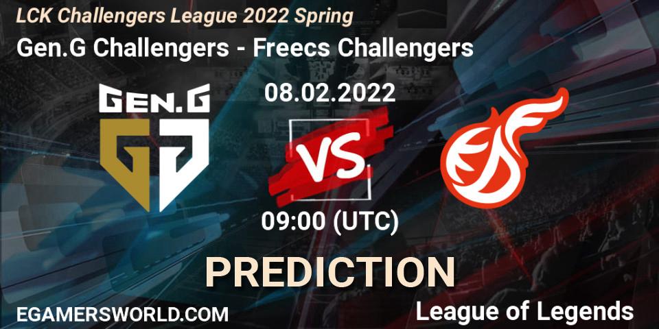 Gen.G Challengers vs Freecs Challengers: Betting TIp, Match Prediction. 08.02.2022 at 09:00. LoL, LCK Challengers League 2022 Spring