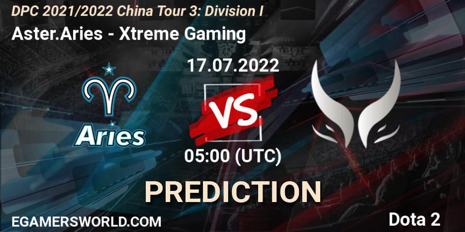 Aster.Aries vs Xtreme Gaming: Betting TIp, Match Prediction. 17.07.2022 at 05:13. Dota 2, DPC 2021/2022 China Tour 3: Division I