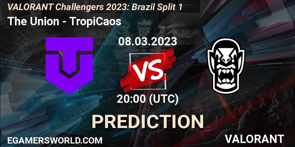 The Union vs TropiCaos: Betting TIp, Match Prediction. 08.03.2023 at 20:00. VALORANT, VALORANT Challengers 2023: Brazil Split 1