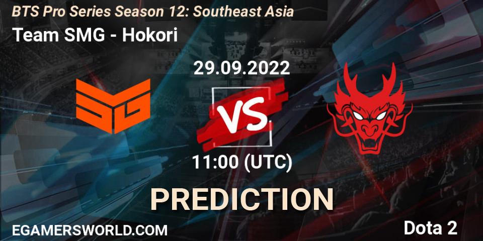 Team SMG vs Hokori: Betting TIp, Match Prediction. 29.09.2022 at 11:18. Dota 2, BTS Pro Series Season 12: Southeast Asia