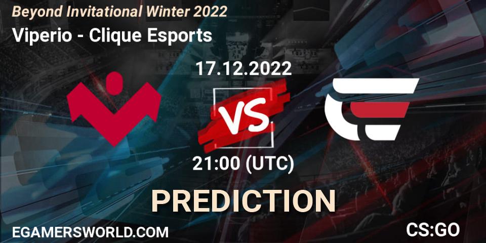 Viperio vs Clique Esports: Betting TIp, Match Prediction. 17.12.22. CS2 (CS:GO), Beyond Invitational Winter 2022