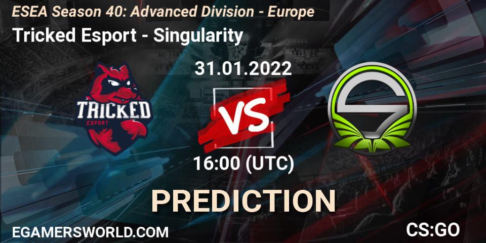 Tricked Esport vs Singularity: Betting TIp, Match Prediction. 31.01.22. CS2 (CS:GO), ESEA Season 40: Advanced Division - Europe