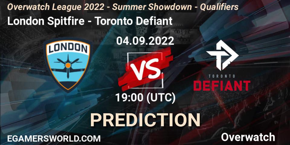 London Spitfire vs Toronto Defiant: Betting TIp, Match Prediction. 04.09.2022 at 19:00. Overwatch, Overwatch League 2022 - Summer Showdown - Qualifiers