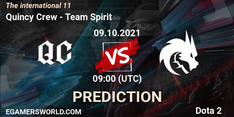 Quincy Crew vs Team Spirit: Betting TIp, Match Prediction. 09.10.2021 at 09:37. Dota 2, The Internationa 2021