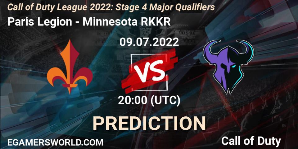 Paris Legion vs Minnesota RØKKR: Betting TIp, Match Prediction. 09.07.2022 at 20:00. Call of Duty, Call of Duty League 2022: Stage 4