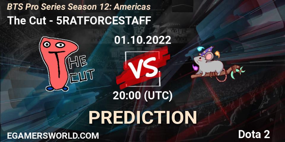 The Cut vs 5RATFORCESTAFF: Betting TIp, Match Prediction. 29.09.2022 at 00:58. Dota 2, BTS Pro Series Season 12: Americas