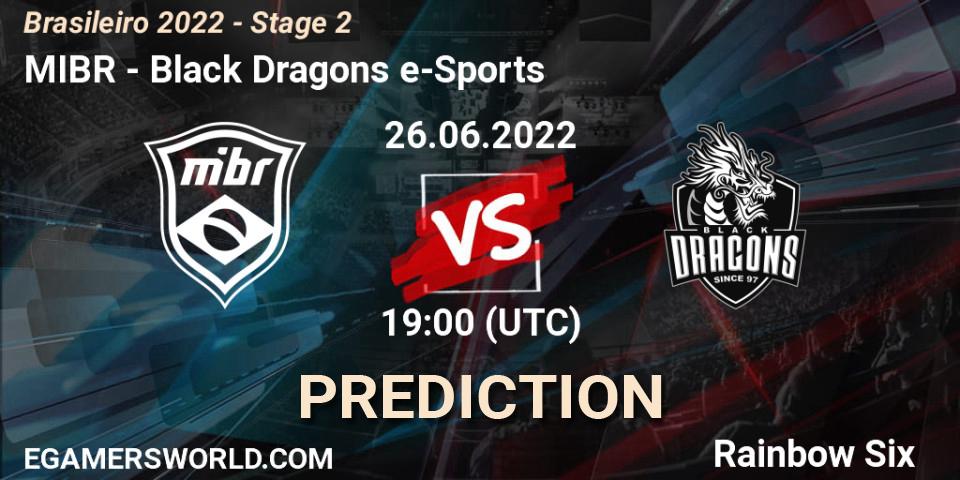 MIBR vs Black Dragons e-Sports: Betting TIp, Match Prediction. 26.06.22. Rainbow Six, Brasileirão 2022 - Stage 2