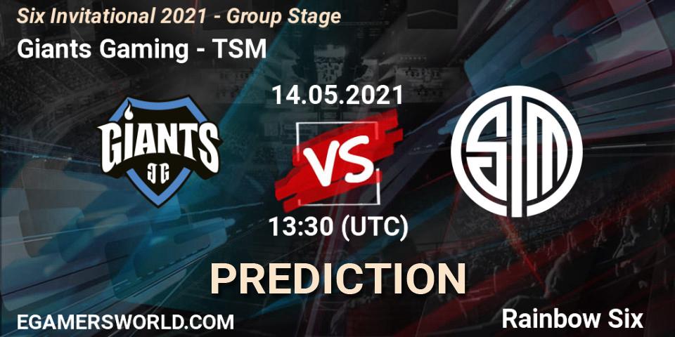 Giants Gaming vs TSM: Betting TIp, Match Prediction. 14.05.21. Rainbow Six, Six Invitational 2021 - Group Stage