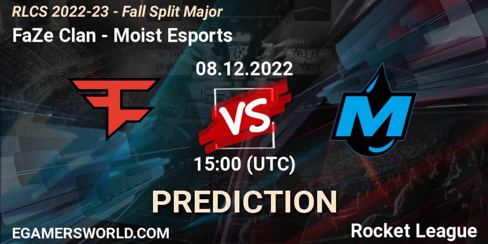FaZe Clan vs Moist Esports: Betting TIp, Match Prediction. 08.12.2022 at 15:15. Rocket League, RLCS 2022-23 - Fall Split Major