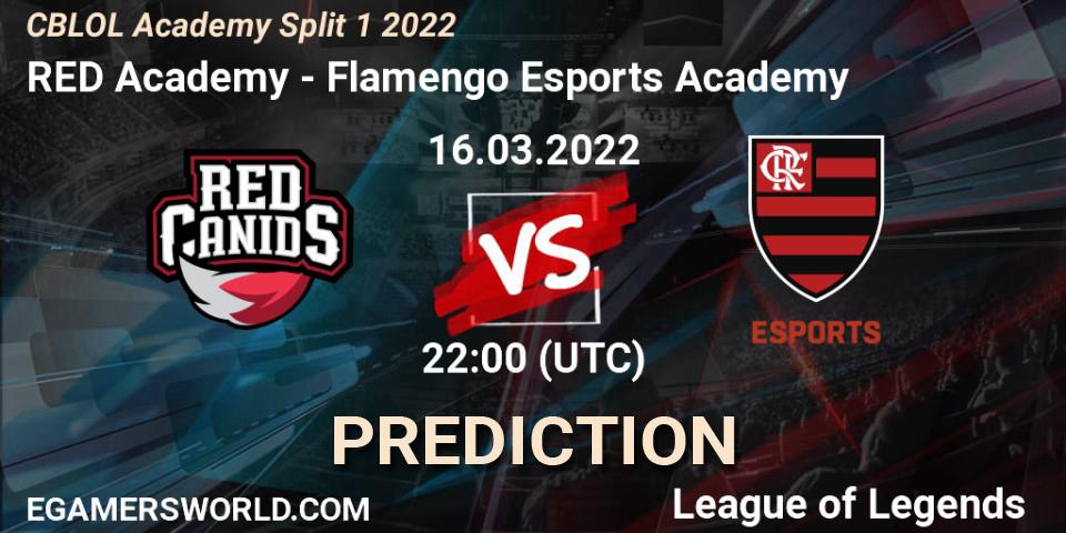 RED Academy vs Flamengo Esports Academy: Betting TIp, Match Prediction. 16.03.2022 at 22:00. LoL, CBLOL Academy Split 1 2022