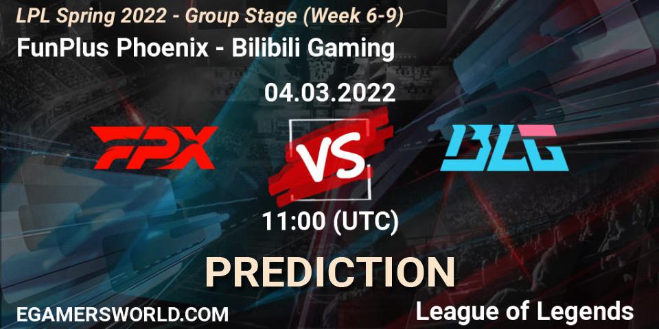 FunPlus Phoenix vs Bilibili Gaming: Betting TIp, Match Prediction. 04.03.22. LoL, LPL Spring 2022 - Group Stage (Week 6-9)