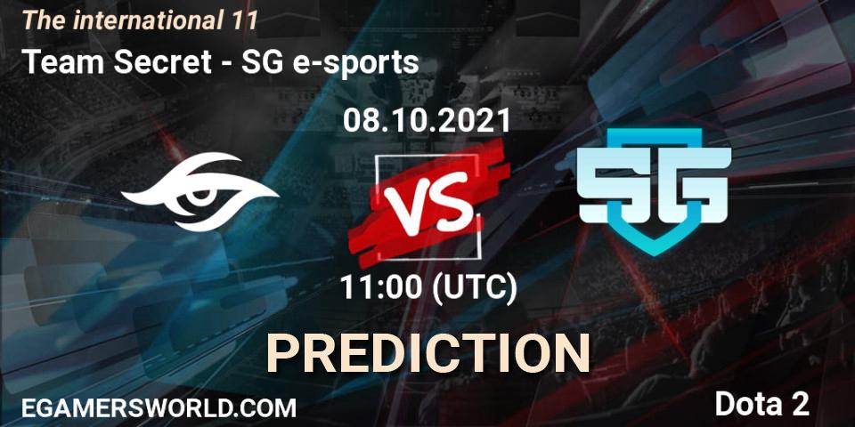 Team Secret vs SG e-sports: Betting TIp, Match Prediction. 08.10.21. Dota 2, The Internationa 2021