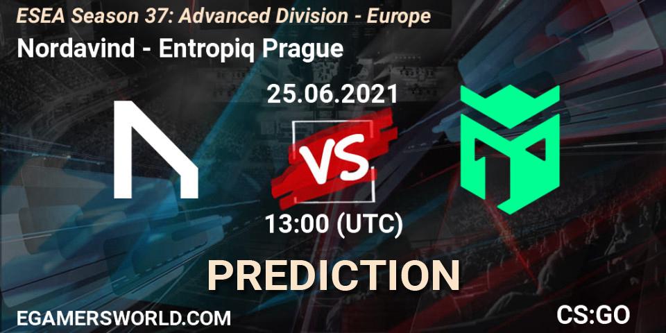 Nordavind vs Entropiq Prague: Betting TIp, Match Prediction. 25.06.21. CS2 (CS:GO), ESEA Season 37: Advanced Division - Europe