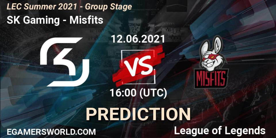 SK Gaming vs Misfits: Betting TIp, Match Prediction. 12.06.21. LoL, LEC Summer 2021 - Group Stage