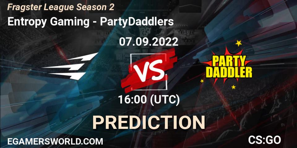 Entropy Gaming vs PartyDaddlers: Betting TIp, Match Prediction. 25.09.2022 at 16:00. Counter-Strike (CS2), Fragster League Season 2