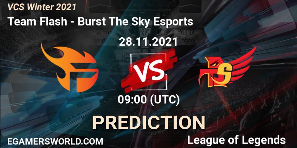 Team Flash vs Burst The Sky Esports: Betting TIp, Match Prediction. 28.11.2021 at 09:00. LoL, VCS Winter 2021