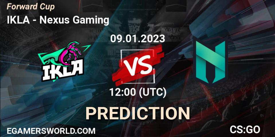 IKLA vs Nexus Gaming: Betting TIp, Match Prediction. 09.01.2023 at 12:00. Counter-Strike (CS2), Forward Cup