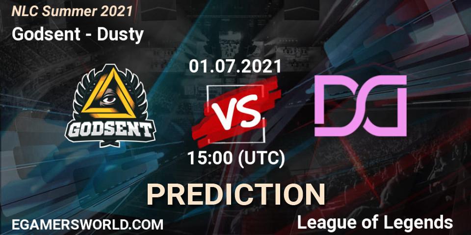 Godsent vs Dusty: Betting TIp, Match Prediction. 01.07.21. LoL, NLC Summer 2021