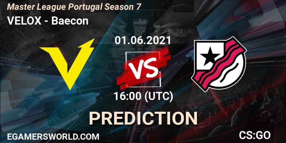 VELOX vs Baecon: Betting TIp, Match Prediction. 01.06.21. CS2 (CS:GO), Master League Portugal Season 7
