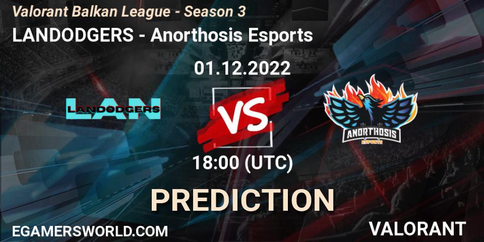 LANDODGERS vs Anorthosis Esports: Betting TIp, Match Prediction. 01.12.22. VALORANT, Valorant Balkan League - Season 3