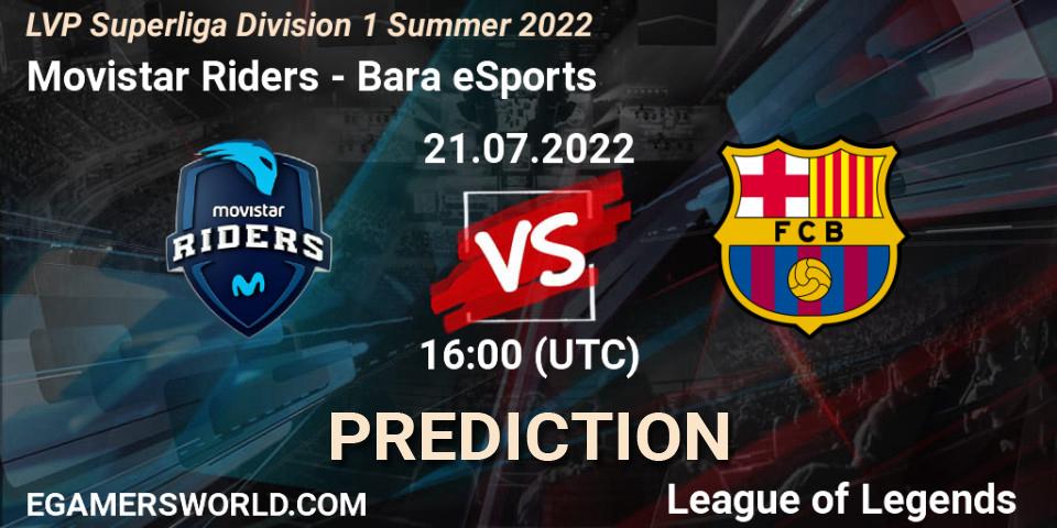 Movistar Riders vs Barça eSports: Betting TIp, Match Prediction. 21.07.2022 at 16:00. LoL, LVP Superliga Division 1 Summer 2022