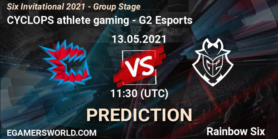 CYCLOPS athlete gaming vs G2 Esports: Betting TIp, Match Prediction. 13.05.21. Rainbow Six, Six Invitational 2021 - Group Stage