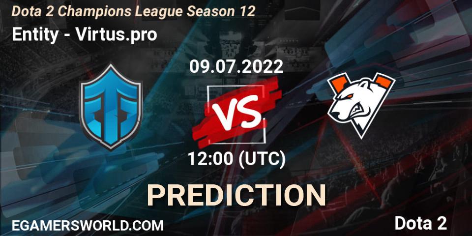 Entity vs Virtus.pro: Betting TIp, Match Prediction. 09.07.2022 at 11:59. Dota 2, Dota 2 Champions League Season 12