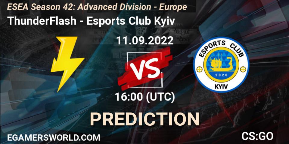 ThunderFlash vs Esports Club Kyiv: Betting TIp, Match Prediction. 11.09.22. CS2 (CS:GO), ESEA Season 42: Advanced Division - Europe