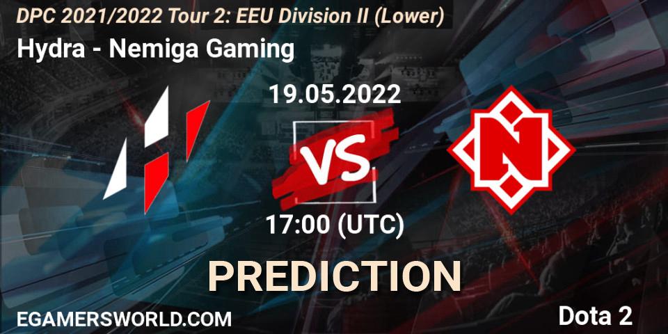 Hydra vs Nemiga Gaming: Betting TIp, Match Prediction. 19.05.22. Dota 2, DPC 2021/2022 Tour 2: EEU Division II (Lower)