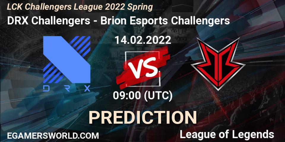 Brion Esports Challengers vs DRX Challengers: Betting TIp, Match Prediction. 17.02.2022 at 05:00. LoL, LCK Challengers League 2022 Spring