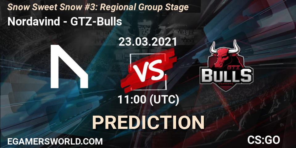 Nordavind vs GTZ-Bulls: Betting TIp, Match Prediction. 23.03.2021 at 11:00. Counter-Strike (CS2), Snow Sweet Snow #3: Regional Group Stage