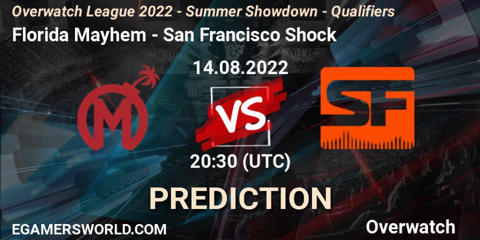 Florida Mayhem vs San Francisco Shock: Betting TIp, Match Prediction. 14.08.22. Overwatch, Overwatch League 2022 - Summer Showdown - Qualifiers