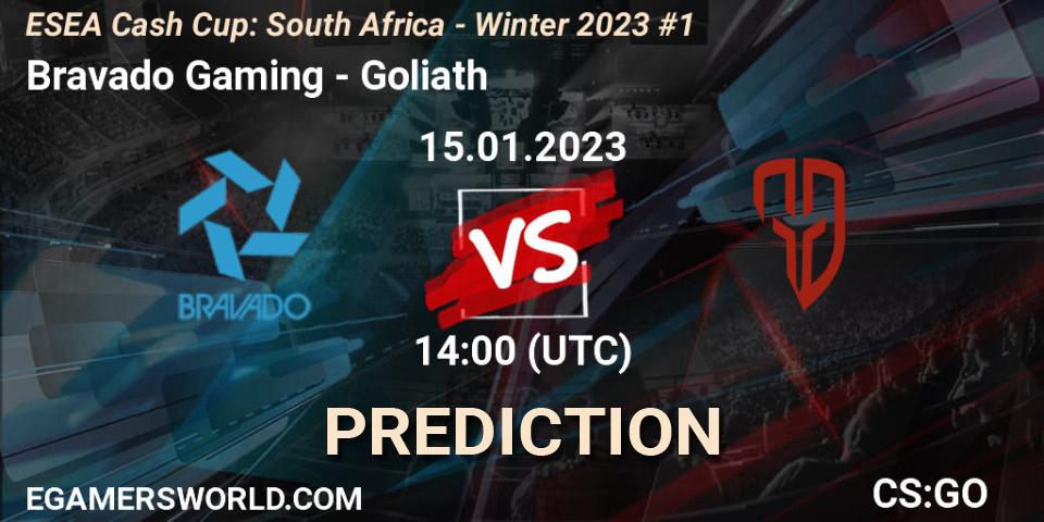 Bravado Gaming vs Goliath: Betting TIp, Match Prediction. 15.01.23. CS2 (CS:GO), ESEA Cash Cup: South Africa - Winter 2023 #1