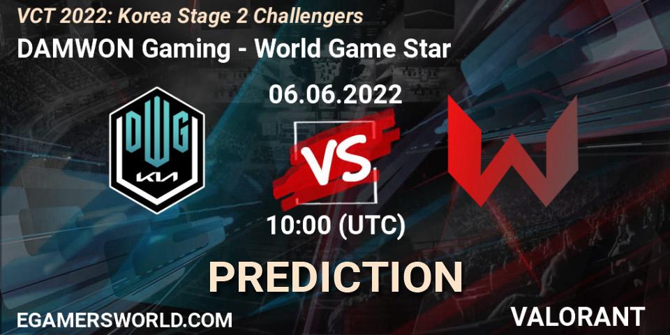 DAMWON Gaming vs World Game Star: Betting TIp, Match Prediction. 06.06.22. VALORANT, VCT 2022: Korea Stage 2 Challengers
