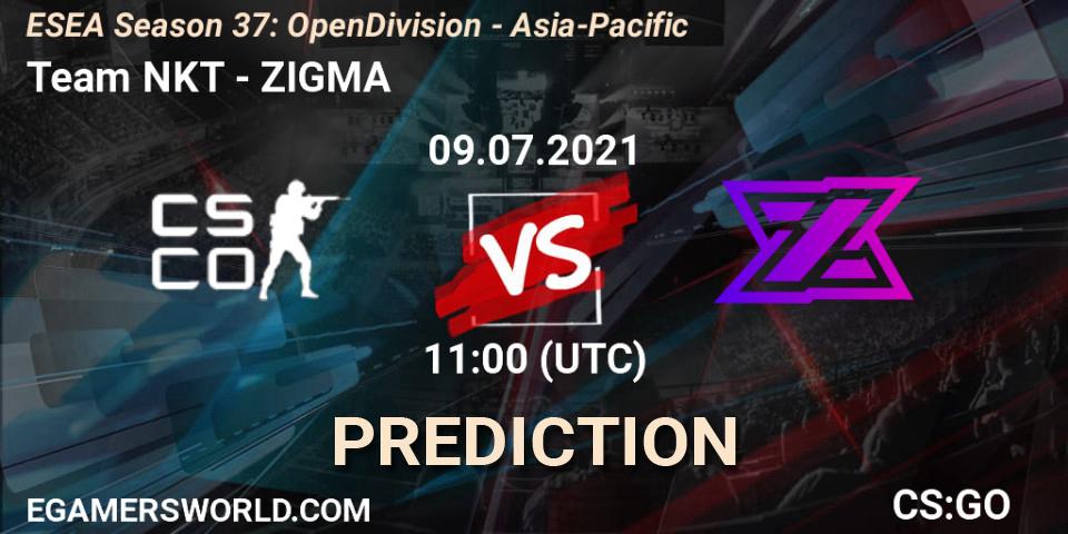Team NKT vs ZIGMA: Betting TIp, Match Prediction. 09.07.21. CS2 (CS:GO), ESEA Season 37: Open Division - Asia-Pacific