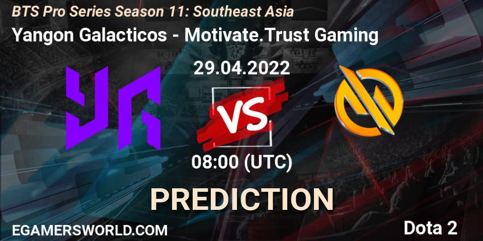 Yangon Galacticos vs Motivate.Trust Gaming: Betting TIp, Match Prediction. 29.04.22. Dota 2, BTS Pro Series Season 11: Southeast Asia