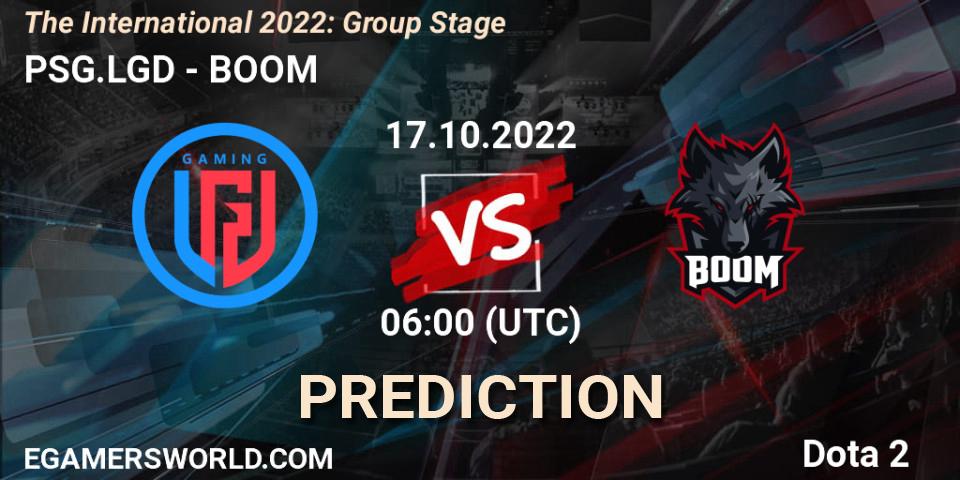 PSG.LGD vs BOOM: Betting TIp, Match Prediction. 17.10.2022 at 06:47. Dota 2, The International 2022: Group Stage