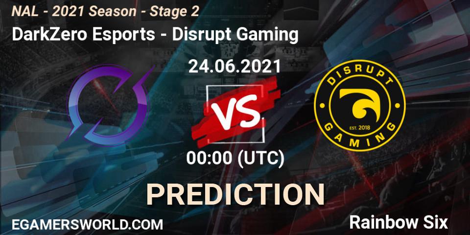 DarkZero Esports vs Disrupt Gaming: Betting TIp, Match Prediction. 24.06.2021 at 00:00. Rainbow Six, NAL - 2021 Season - Stage 2