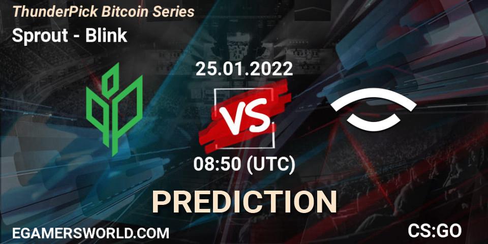 Sprout vs Blink: Betting TIp, Match Prediction. 25.01.2022 at 15:50. Counter-Strike (CS2), ThunderPick Bitcoin Series
