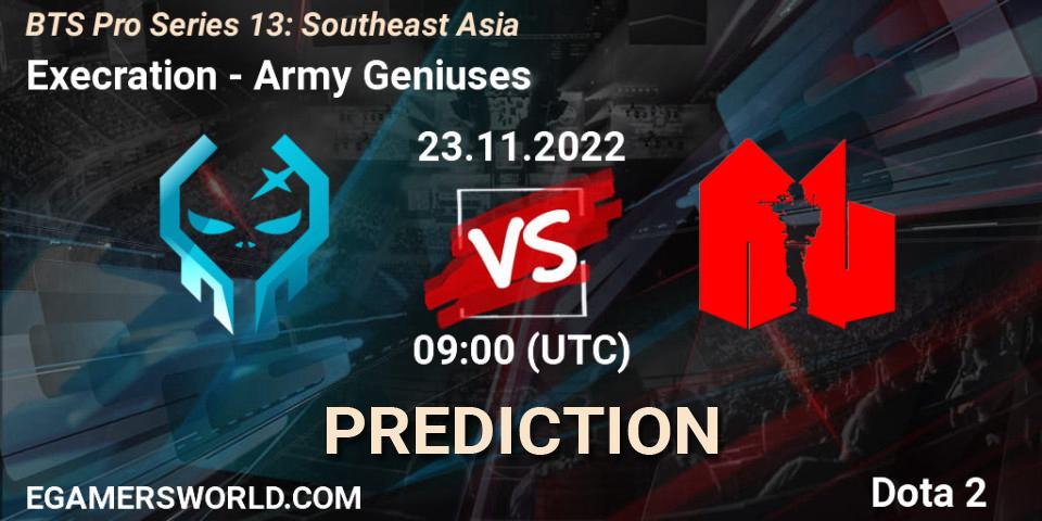 Execration vs Army Geniuses: Betting TIp, Match Prediction. 23.11.22. Dota 2, BTS Pro Series 13: Southeast Asia
